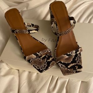 By FAR Tanya Snake-Effect Leather Sandals
